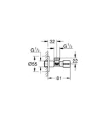Grohe Ara Musluk 1/2"x1/2" Brushed Warm Sunset – 22041DL0