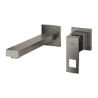 Grohe Eurocube İki Delikli Duvardan Lavabo Bataryası M-Boyut Brushed Hard Graphite – 23447AL0