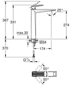 Grohe Allure Brilliant Private Collection Lavabo Bataryası XL Boyut Brushed Hard Graphite – 24417AL0