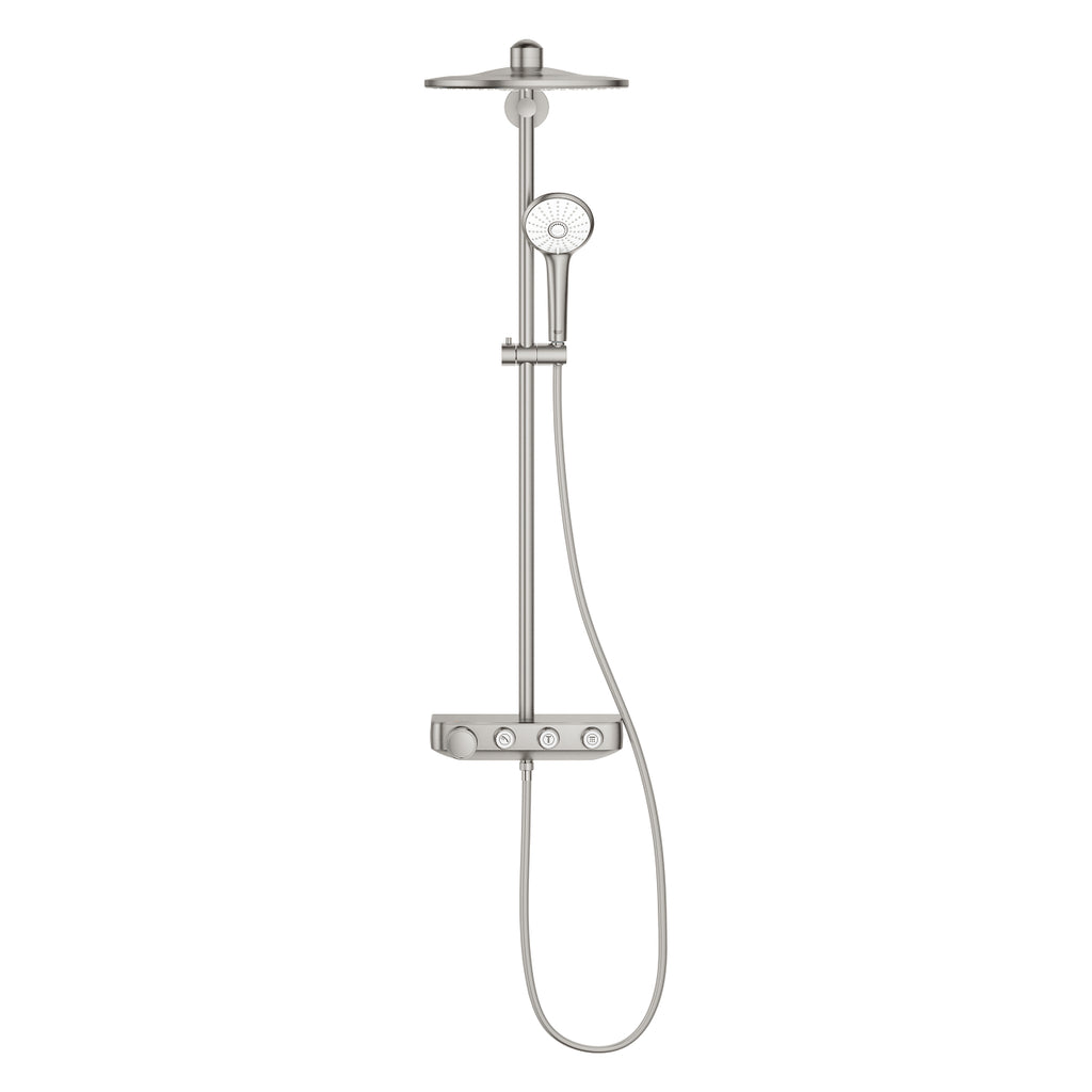 Grohe Euphoria Smartcontrol 310 Duo Duş Sistemi Duvara Monte Termostatik Bataryalı Duş Sistemi SuperSteel - 26507DC0