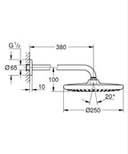 Grohe Tempesta 250 Tepe Duşu Seti 380 Mm - 266682430
