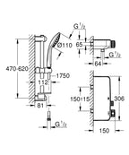 Grohe Grohtherm SmartControl Temostatik Bataryalı Duş Sistemi Krom – 34720000