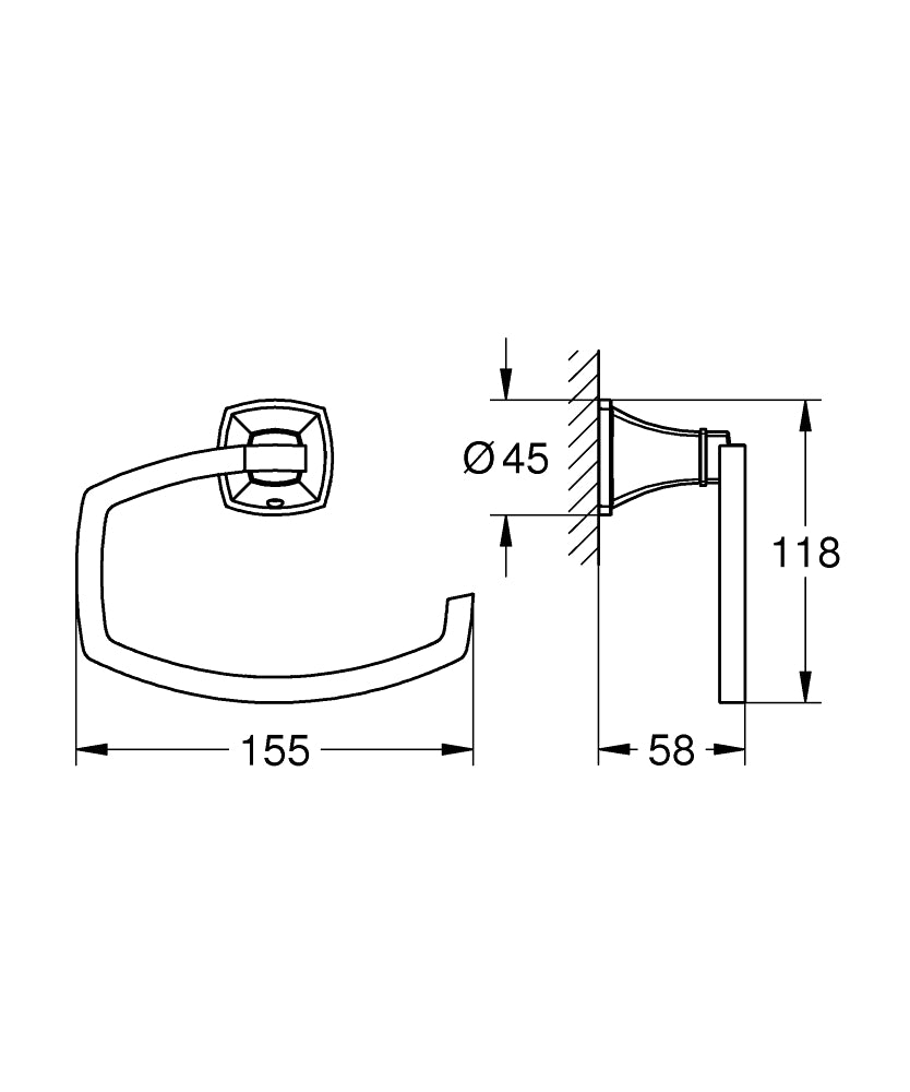 Grohe Tuvalet Kağıtlığı Grandera Krom/Altın - 40908IG0