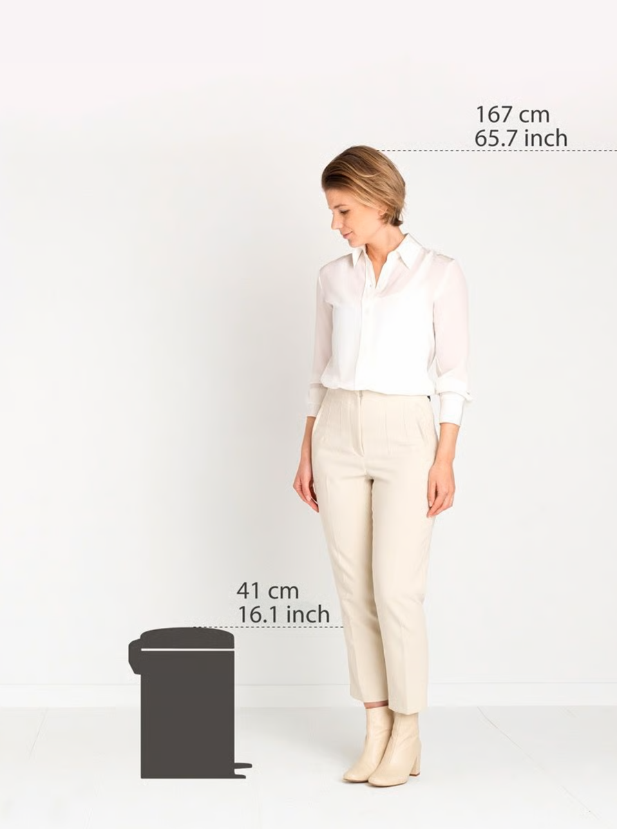 Brabantia Çöp Kutusu 12 litre Newicon Pedallı Mat Çelik