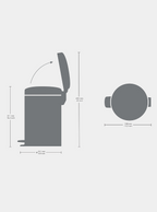 Brabantia Çöp Kutusu 12 litre Newicon Pedallı Mat Çelik