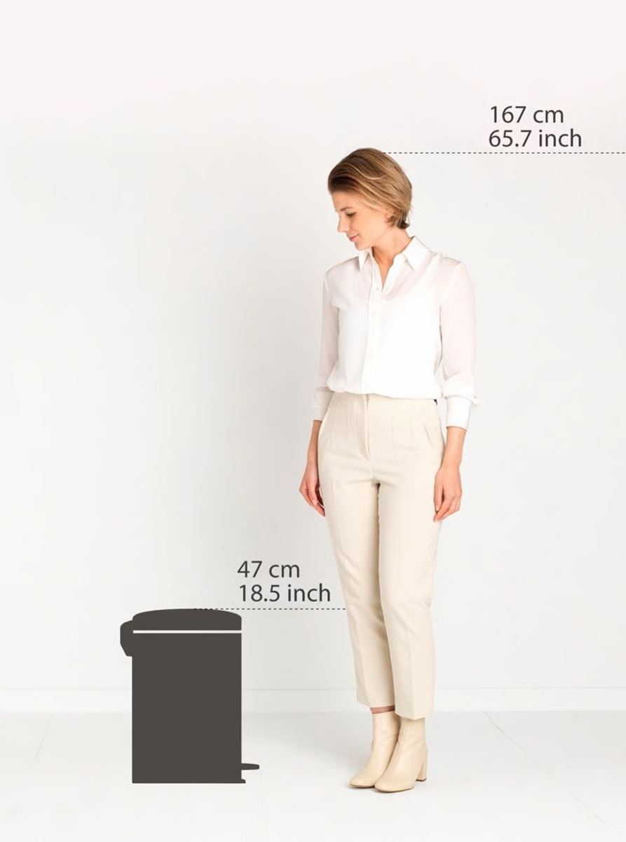 Brabantia Çöp Kutusu 20 lt Pedallı Parlak Paslanmaz Çelik 113987