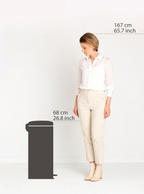 Brabantia Çöp Kutusu 30 litre Newicon Pedallı Platin 114441