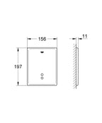 Grohe Fotoselli Ankastre Pisuar Valf Panel Elekt. Krom - 37749000 teknik çizim