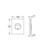 Grohe Gömme Rezervuar Kumanda Paneli ABS Krom - 38765000 teknik çizim