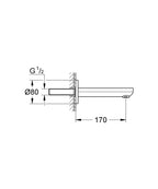 Eurosmart Cosmopolitan Çıkış Ucu - 13261000 teknik çizim