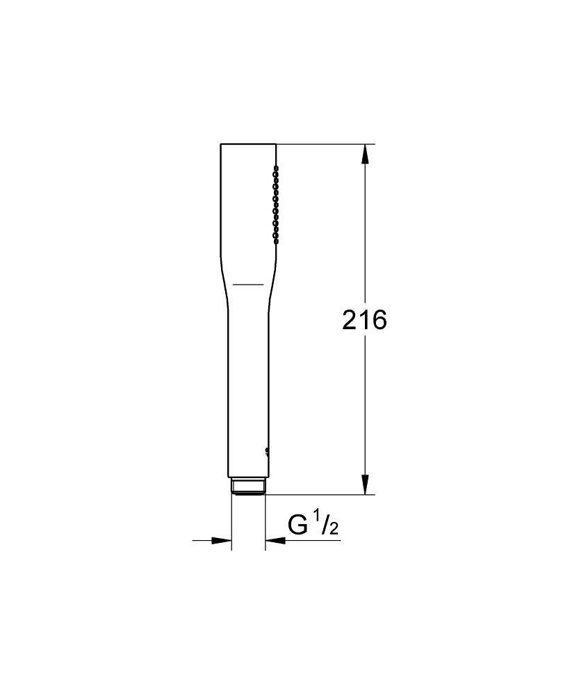 Grohe Euphoria Stick Cosmopolitan El Duşu 1 Akışlı - 27367000 teknik çizim