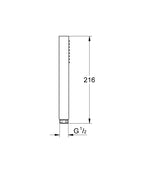 Grohe Euphoria Cube Stick El Duşu 1 Akışlı 27698000 teknik çizim