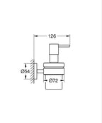 Grohe Essentials Sıvı Sabunluk Seti Mat Siyah - 1022572430 teknik çizim