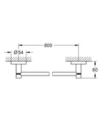 Grohe Uzun Havluluk 80 cm Essentials Brushed Cool Sunrise - 40386GN1 teknik çizim