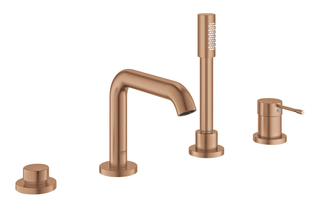 Grohe Essence Dört Delikli Küvet Bataryası Brushed  Warm Sunset - 19578DL1