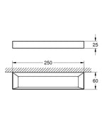 Grohe Selection Cube Halka Havluluk - 40766000 teknik çizim