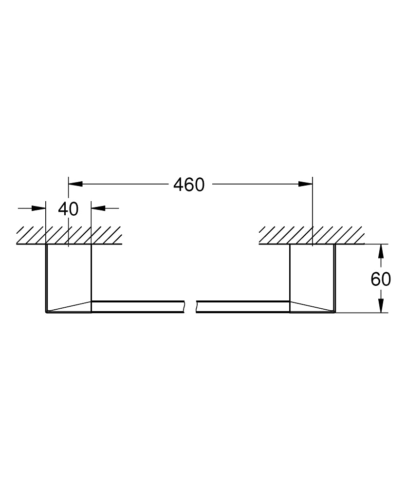 Grohe Selection Cube Uzun Havluluk - 40767000 teknik çizim