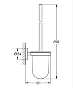 Grohe Essentials Tuvalet Fırçalığı Mat Siyah - 1024682430 teknik çizim