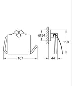 Grohe Tuvalet Kağıtlık Essentials Warm Sunset - 40367DA1 teknik çizim