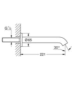 Grohe Essence Çıkış Ucu Cool Sunrise - 13449GL1 teknik çizim