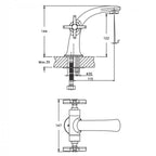 NSK Lavabo Bataryası Trinity Çift Kollu Tek Gövde Bronz N3013124