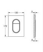 Grohe Arena Cosmopolitan S Kumanda Paneli - 37624Sh0 teknik çizim