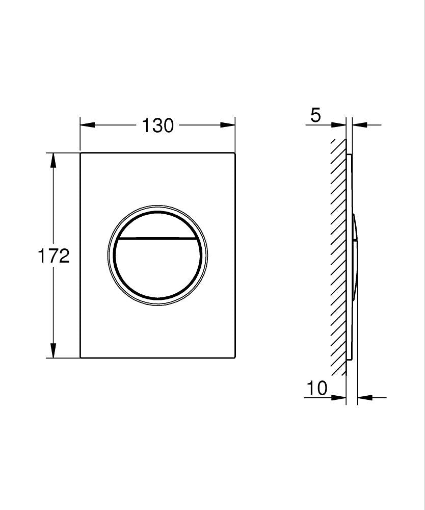 Grohe Nova Cosmopolitan S Kumanda Paneli - 37601P00 teknik çizim