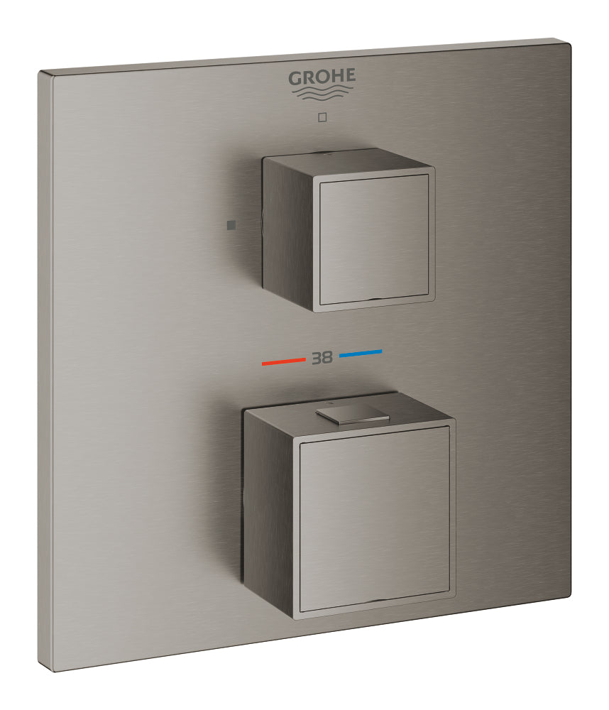 Grohe Grohtherm Cube Ankastre Termostatik Banyo Bataryası Brushed Hard Graphite - 24153AL0