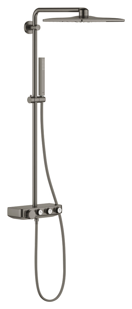 Grohe Euphoria Smartcontrol System 310 Cube Duo Duvara Monte Termostatik Bataryalı Duş Sistemi Brushed Hard Graphite - 26508AL0