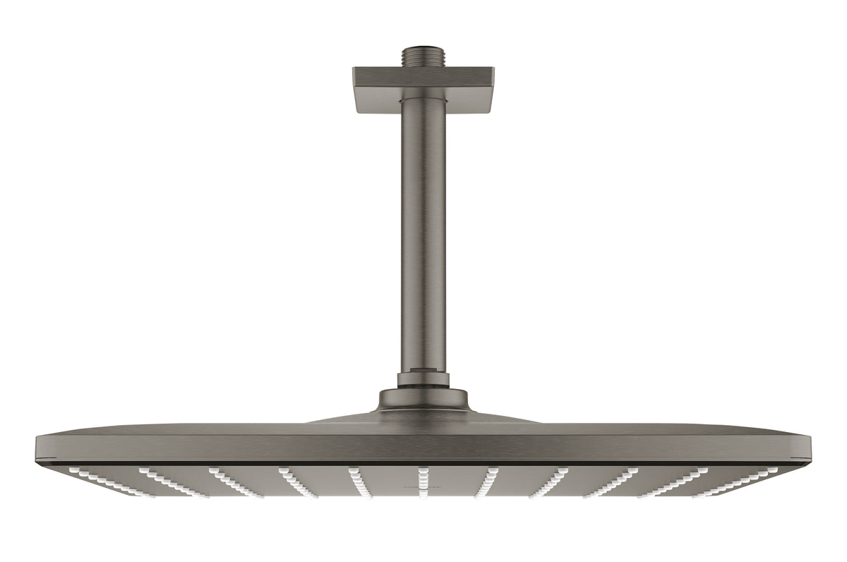 Grohe Rainshower Mono 310 Cube Tepe Duşu Seti 142 Mm, Tek Akışlı Brushed Hard Graphite - 26566AL0