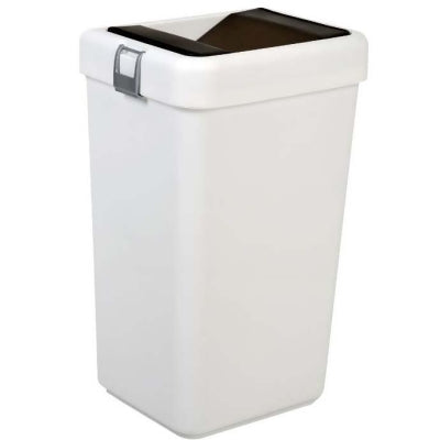 Motek Çöp Kutusu Comfort Kilitli Çöp Kovası Beyaz 40 Litre