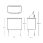 Brabantia Çöp Kutusu İki Bölmeli 11+23 litre Bo Touch Bin Mineral Cosby Brown 208621