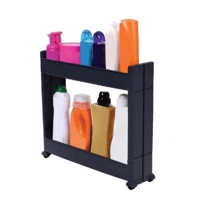 Motek Organizer Tekerlekli Slim 2. li raf Antrasit 49,5 x 14 x 45 cm
