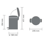 Brabantia Çöp Kutusu 3 litre Newicon Pedallı Mat Bej 149887