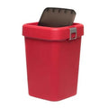 Motek Çöp Kutusu Comfort Kırmızı Kilitli ve Sallanır Kapak 8 litre
