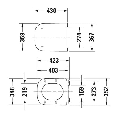 Duravit Klozet Kapağı Happy D.2 Amortisörlü Mat Antrasit 0064591300
