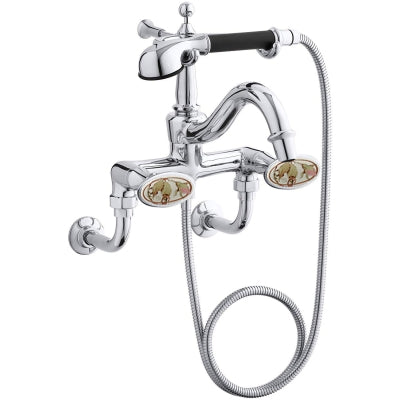 Kohler Banyo Bataryası Antique Krom & Desenli Volan