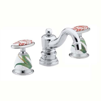 Kohler Antique Lavabo Bataryası Fables Flowers Desenli Porselen Volan