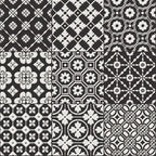 Unica Target Bon Ton White on Black Yer-Duvar Karosu 20 x 20 cm