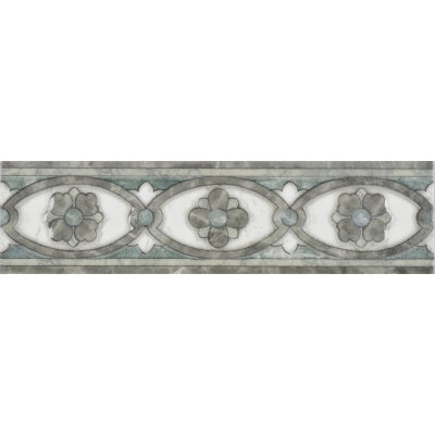 Zirconio Bordür Roma Lux Rieti Gris 8,3 x 31,6 cm