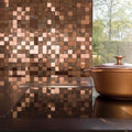 Antic Collanial Mozaik Metal Bronze 3D Cubes 30 x 30 cm