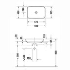 Duravit Lavabo Çanak Happy D.2 Plus 60 x 40 cm Beyaz 2359600000