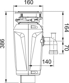 Franke Çöp Öğütücü SLIM-75 Elit slim 3/4 Hp