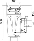 Franke Çöp Öğütücü SLIM-100 Elit Slim 1 Hp