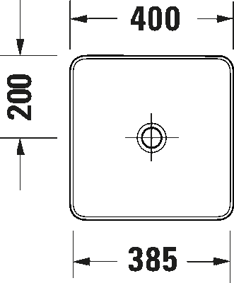 Duravit Lavabo Sıvıda Kare Çanak 40x40 cm Mat Beyaz/Koyu Gri 266001FI00