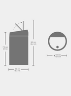 Brabantia Çöp Kutusu Büyük Boy 60 lt Dokunmatik  Platinium 402463