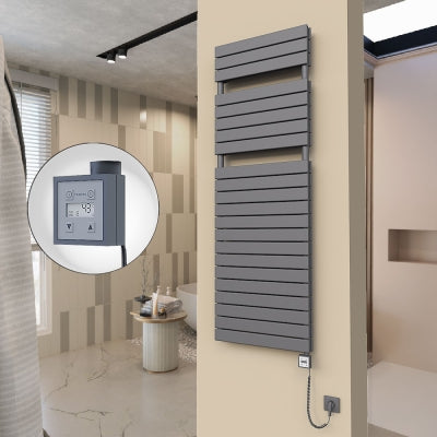 20H Elektrikli Havlupan 600x1772 Antrasit Ktx3 1000 Watt Spiral Kablolu