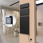 21H Elektrikli Havlupan 600x1772 Mat Siyah Ktx3 1000 Watt Spiral Kablolu