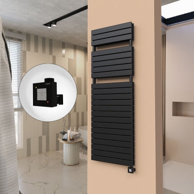 21H Elektrikli Havlupan 600x1772 Mat Siyah Ktx1 1000 Watt