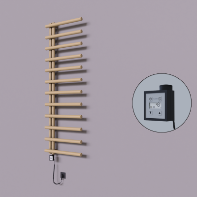 Tuna Dekoratif Elektrikli Havlupan 600x1750 Kapuçino (KTX3 Termostat) 1000W Spiral Kablolu